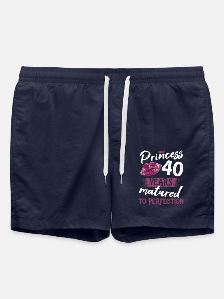 40 year old girl 40 bday Princess 40 birthday - Swim Trunks - french navy