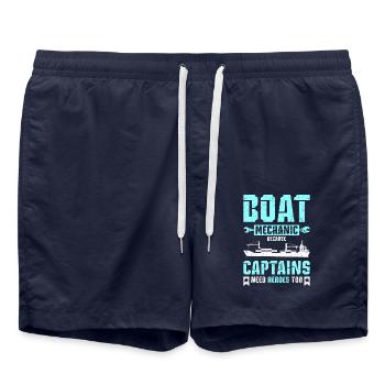 Boat mechanic because captains need heroes too - Badeshorts - French Navy - Vorne - AI Model Male 185 light (185cm)