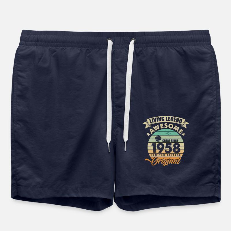 1958 Birthday - Swim Trunks - french navy
