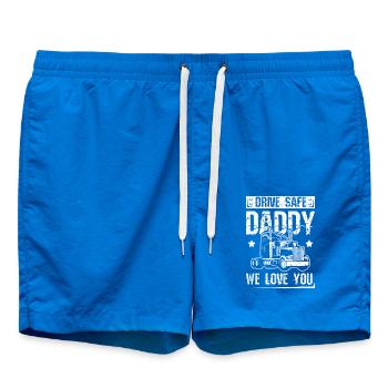 Conduisez en toute sécurité papa nous vous aimons camionneur - Short de bain - cobalt blue - Devant