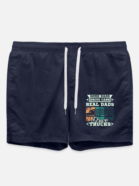 Dads drive trucks - Swim Trunks - french navy