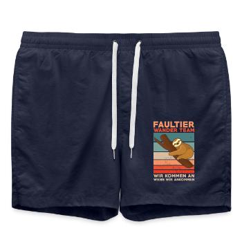 Faultier Wanderteam - Badeshorts - French Navy - Vorne - AI Model Male 185 light (185cm)