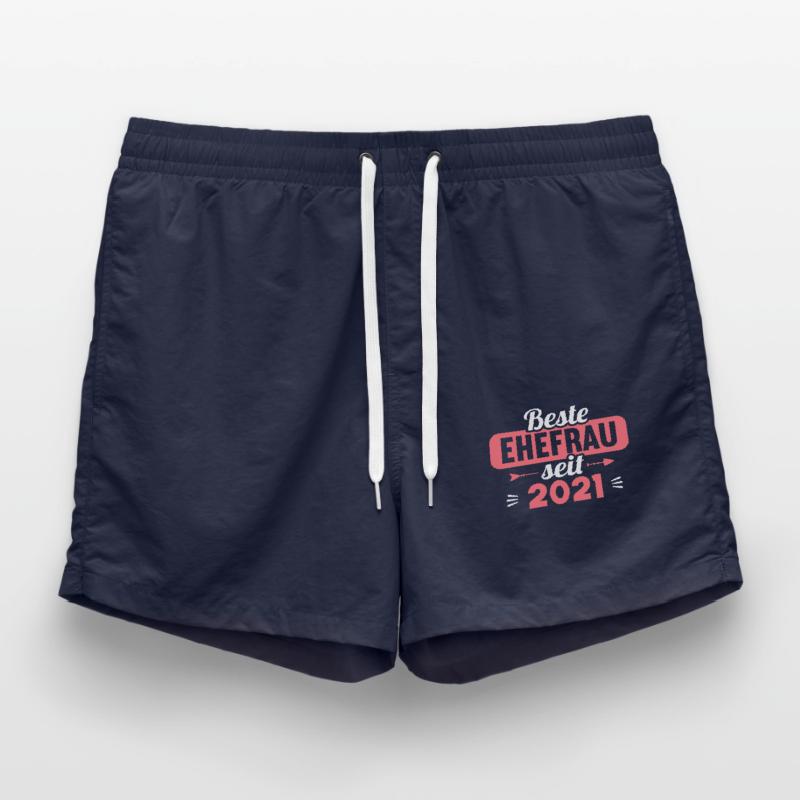 Beste Ehefrau Bester Ehemann seit 2021 Badeshorts