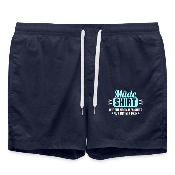 Müde Shirt wie normales Shirt nur mit mir drin - Badeshorts - French Navy - Vorne - AI Model Male 185 light (185cm)