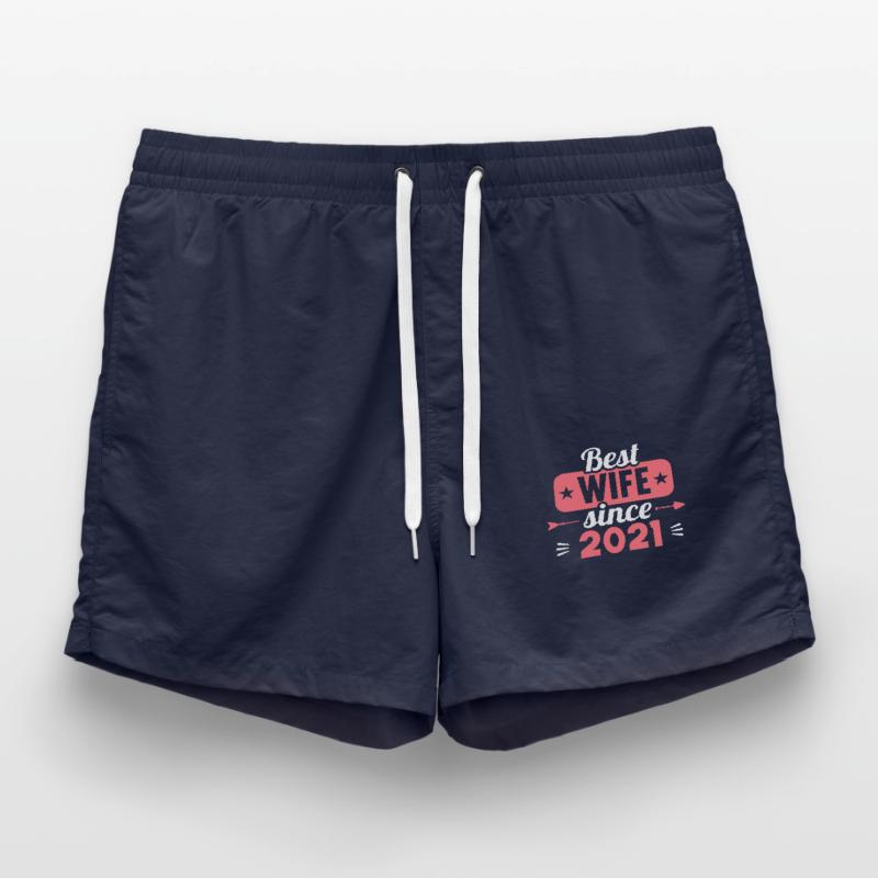 Beste Ehefrau Bester Ehemann seit 2021 Badeshorts