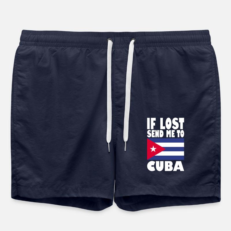 Drapeau de Cuba - Short de bain - bleu marine