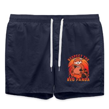 Respectez le panda roux - Short de bain - bleu marine - Devant - AI Model Male 185 light (185cm)