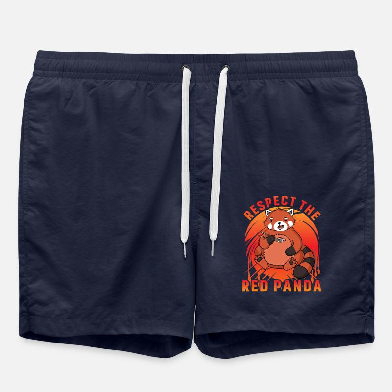 Respectez le panda roux - Short de bain - bleu marine