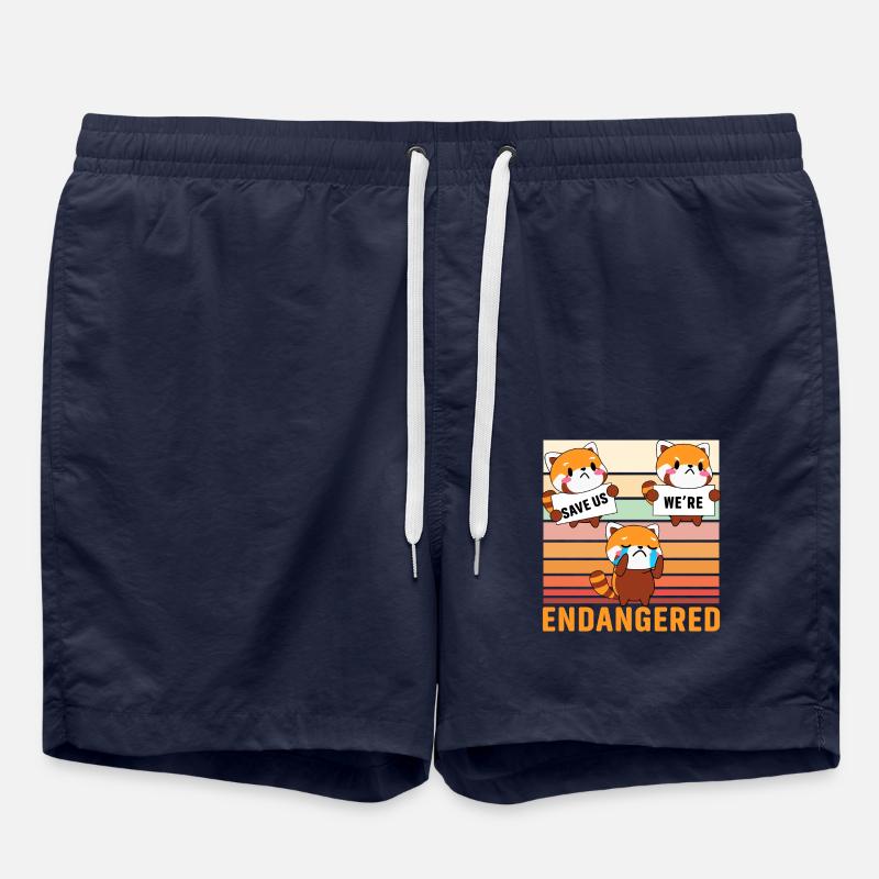 Save us we're Endangered - Swim Trunks - french navy