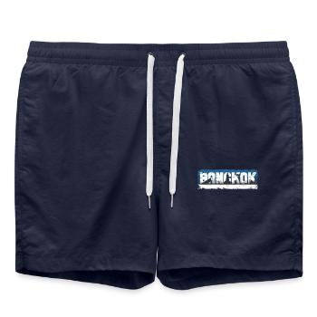 Vintage Thaïlande Vacances Asie Coucher de soleil Bangkok - Short de bain - bleu marine - Devant - AI Model Male 185 light (185cm)