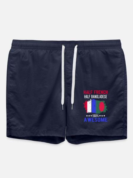 Half French Half Bangladeshi - Swim Trunks - french navy