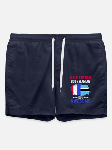 Half French Half Batswana - Swim Trunks - french navy