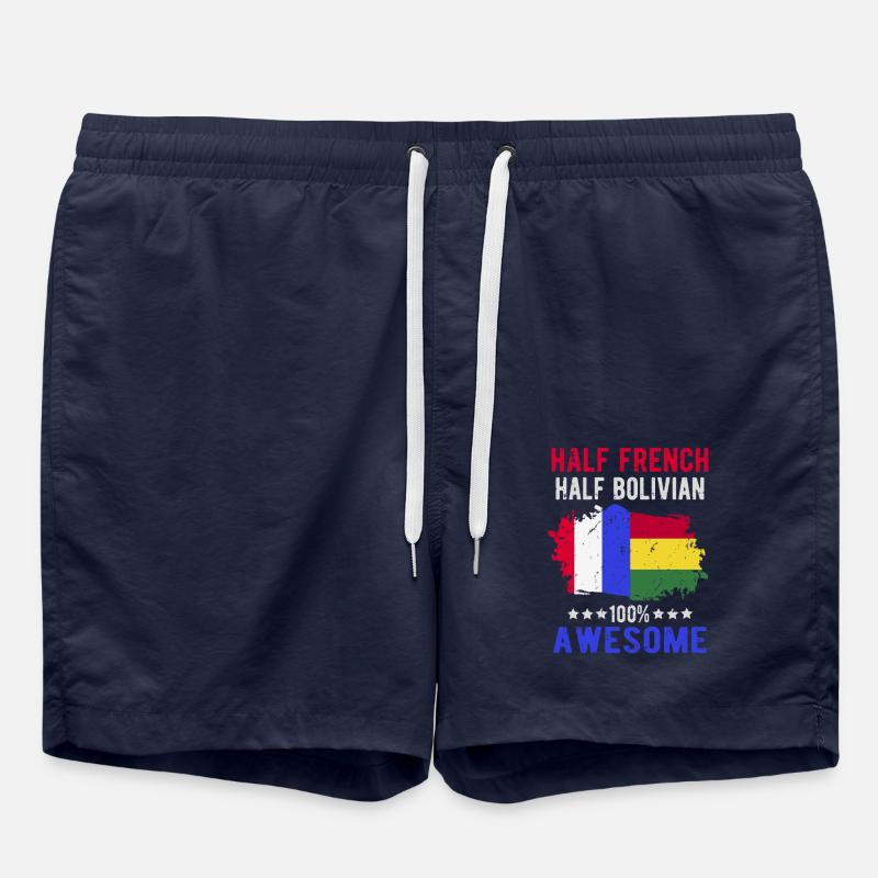 Moitié Français moitié bolivien - Short de bain - bleu marine