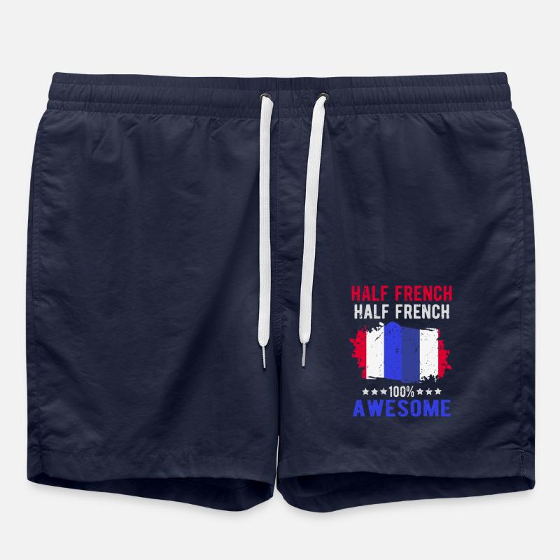 Moitié Français moitié Français - Short de bain - bleu marine