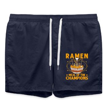 Repas Ramen des Champions - Short de bain - bleu marine - Devant - AI Model Male 185 light (185cm)