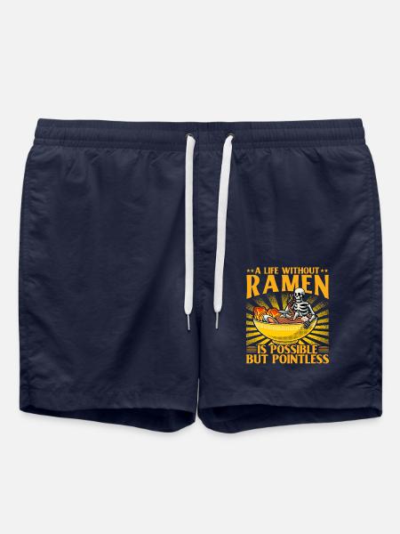 A life without Ramen is possible but pointless - Swim Trunks - french navy