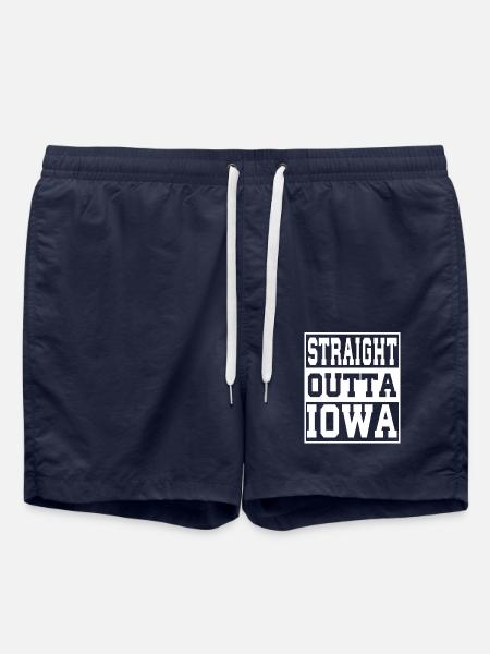 Iowa Saying Funny Iowa Gift - Swim Trunks - french navy