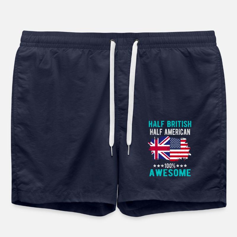 Moitié britannique moitié américain - Short de bain - bleu marine