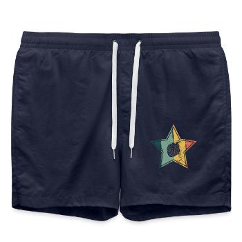 Strawberry Fruit Lover Retro Healthy Gift idea - Badeshorts - French Navy - Vorne - AI Model Male 185 light (185cm)