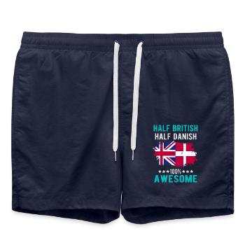 Moitié britannique moitié danois - Short de bain - bleu marine - Devant - AI Model Male 185 light (185cm)