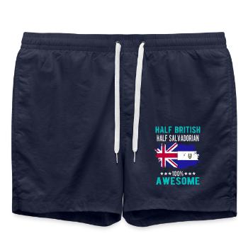 Moitié britannique moitié salvadorien - Short de bain - bleu marine - Devant - AI Model Male 185 light (185cm)