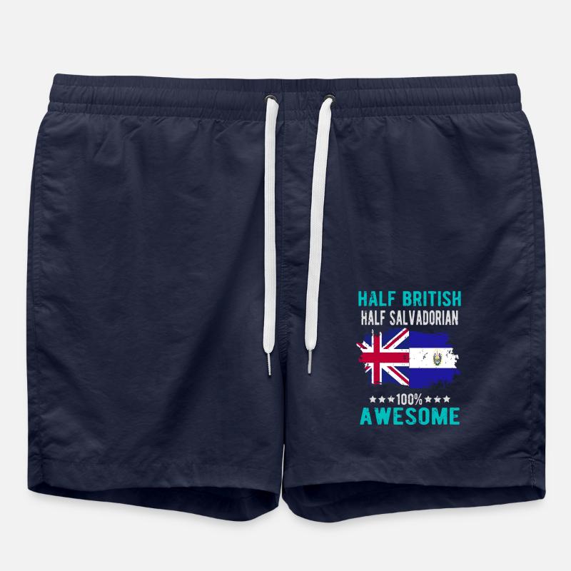 Half British Half Salvadoran - Swim Trunks - french navy