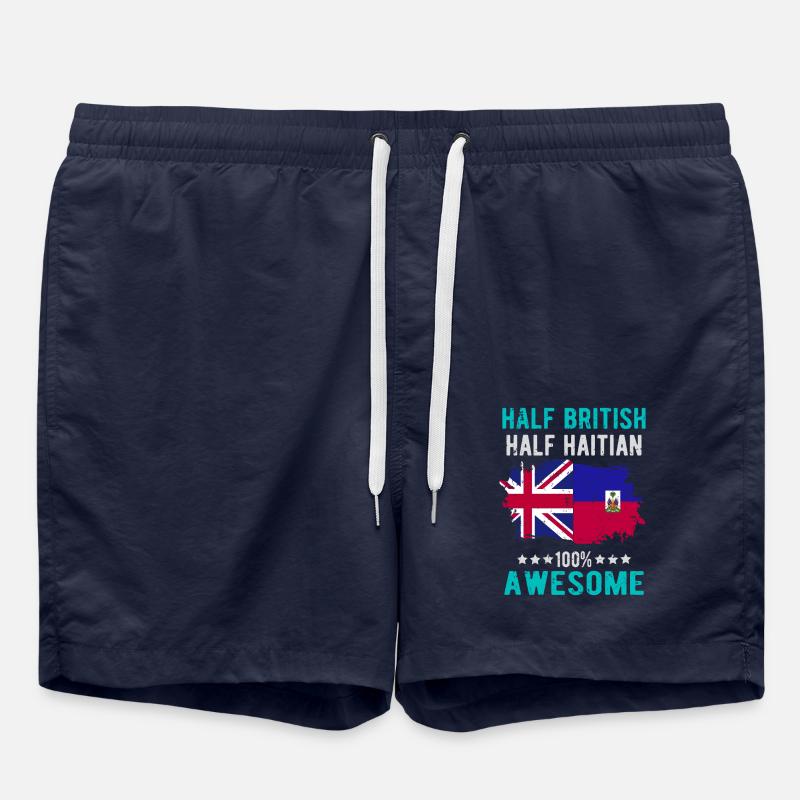Half British Half Haitian - Swim Trunks - french navy