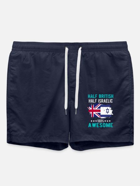 Half British Half Isreali - Swim Trunks - french navy
