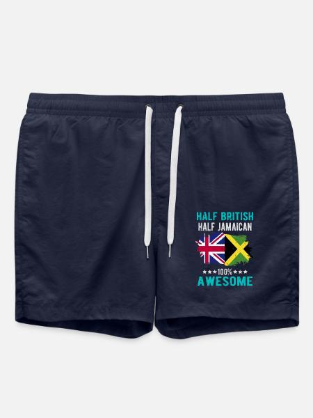 Half British Half Jamaican - Swim Trunks - french navy