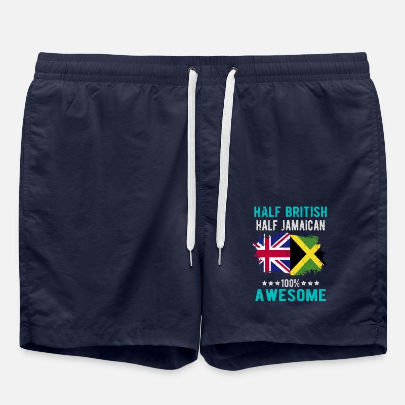 Moitié britannique moitié jamaïcain - Short de bain - bleu marine