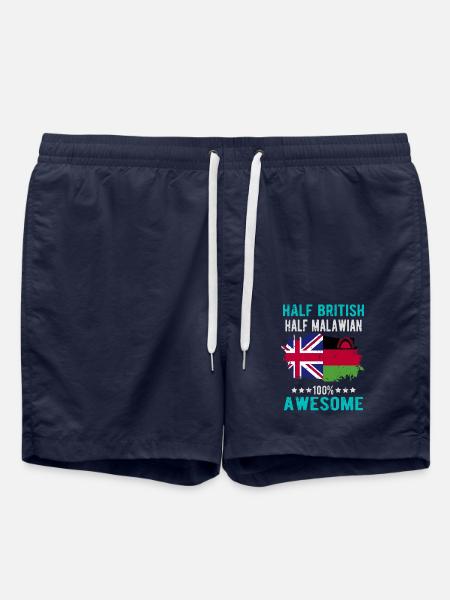 Half British Half Malawi - Swim Trunks - french navy