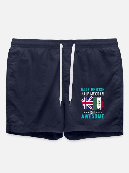 Half British Half Mexican - Swim Trunks - french navy