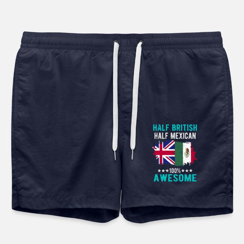 Half British Half Mexican - Swim Trunks - french navy