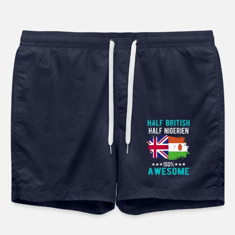 Half British Half Nigrer - Swim Trunks - french navy