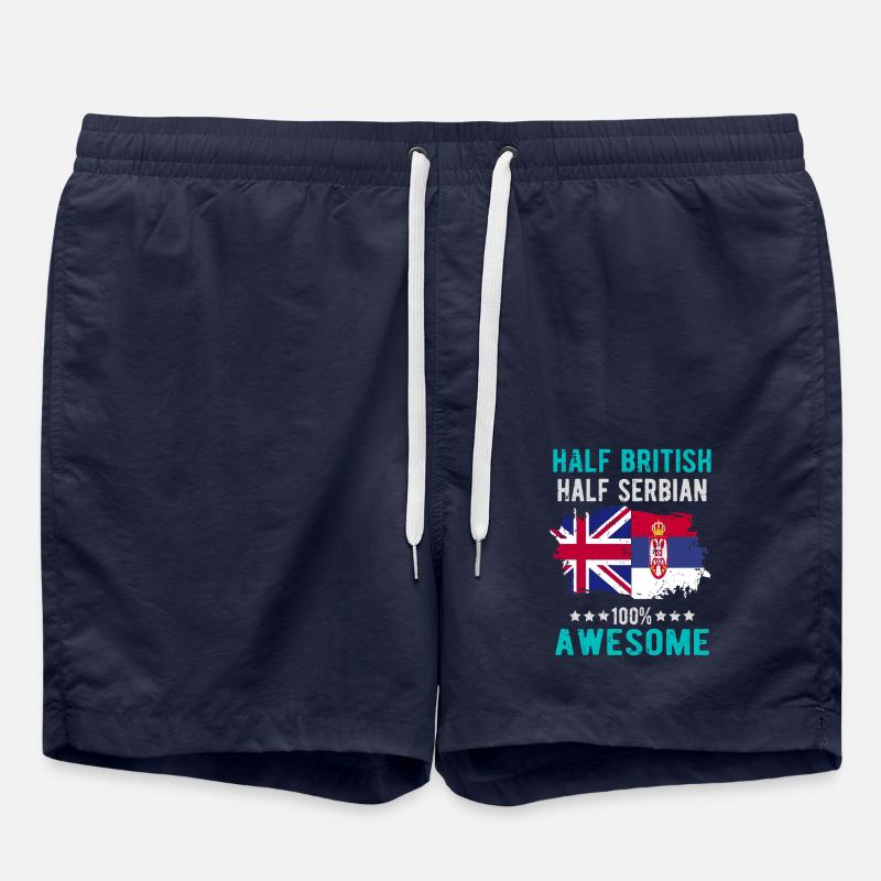 Half British, Half Serbian - Swim Trunks - french navy