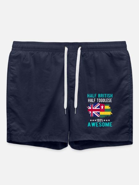 Half British Half Tongolese - Swim Trunks - french navy