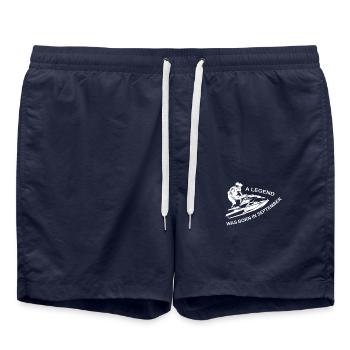 Jet SKi Fahrer Legende im September geboren - Badeshorts - French Navy - Vorne - AI Model Male 185 light (185cm)