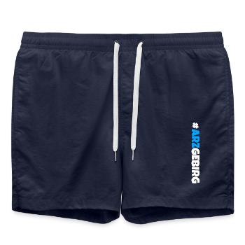 Arzgebirg mei Haamit - Badeshorts - French Navy - Vorne - AI Model Male 185 light (185cm)