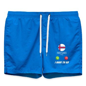 Färöer ruft an Lusiger Flaggen Spruch - Badeshorts - Cobalt blue - Vorne
