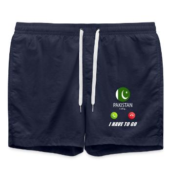 Le Pakistan appelle les drapeaux lusiger - Short de bain - bleu marine - Devant - AI Model Male 185 light (185cm)
