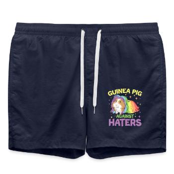 Guinea Pig Against Haters - Badeshorts - French Navy - Vorne - AI Model Male 185 light (185cm)