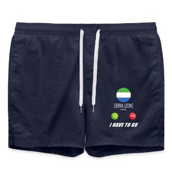 La Sierra Leone appelle les drapeaux lusiger en disant - Short de bain - bleu marine - Devant - AI Model Male 185 light (185cm)