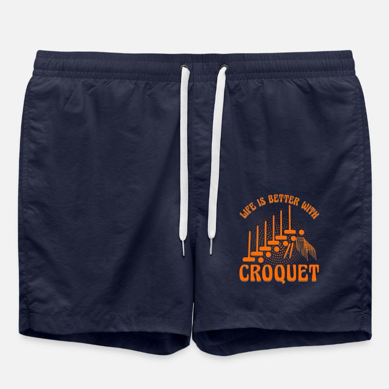 Life is better with Croquet - Swim Trunks - french navy
