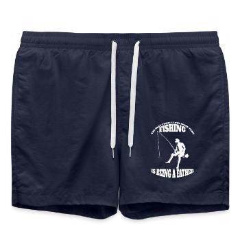 Pêche Hameçons Pêche Père Pêcheur Pêcheur - Short de bain - bleu marine - Devant - AI Model Male 185 light (185cm)