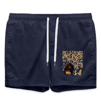 This Melanin Queen is now 27 black - Swim Trunks - french navy - Front - AI Model Male 185 light (185cm)