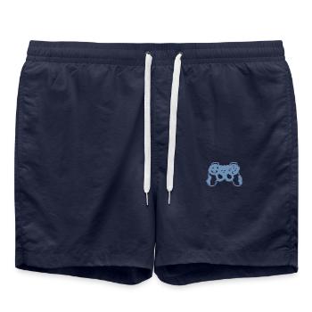 gamer gaming zocker controller glitch - Badeshorts - French Navy - Vorne - AI Model Male 185 light (185cm)