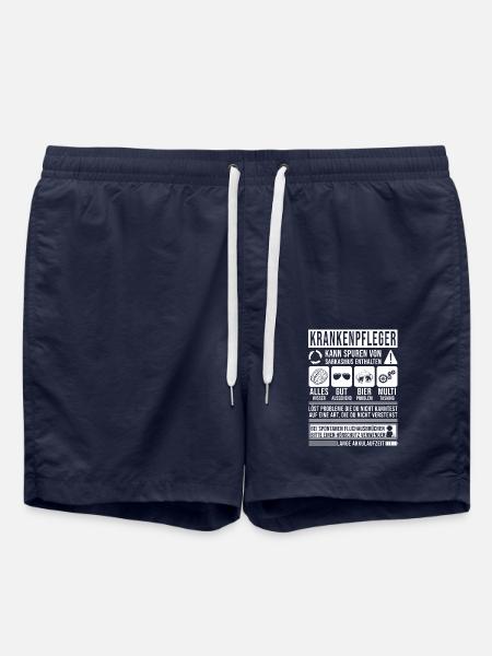 Krankenpfleger Spruch lustig - Badeshorts - French Navy
