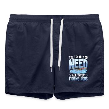 Yes I Really Do Need All These Fishing Rods - Badeshorts - French Navy - Vorne - AI Model Male 185 light (185cm)