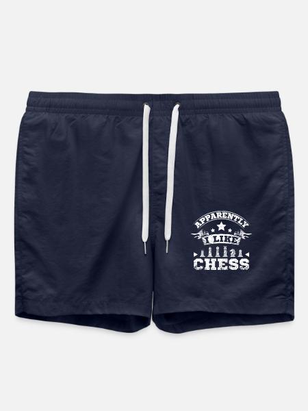 Apparently I like chess - Swim Trunks - french navy