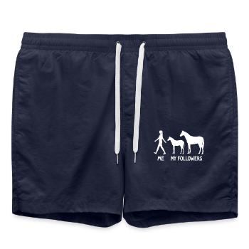 Ich Meine Follower Pferde Züchter Landwirt Reiter - Badeshorts - French Navy - Vorne - AI Model Male 185 light (185cm)
